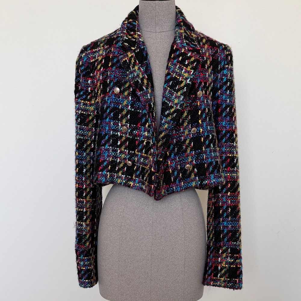 Zara Women's Multicolor Tweed Jacket
